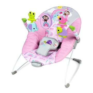 Bright Starts - Wibrujący bujaczek dla dziecka PINK PARADISE 1xLR14