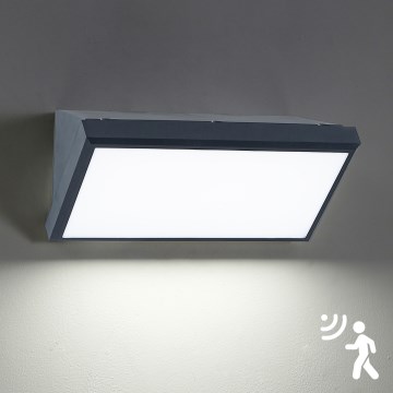 Brilagi - LED zewnętrzna lampa ścienna z czujnikiem TRIANGLE LED/20W/230V antracyt IP65