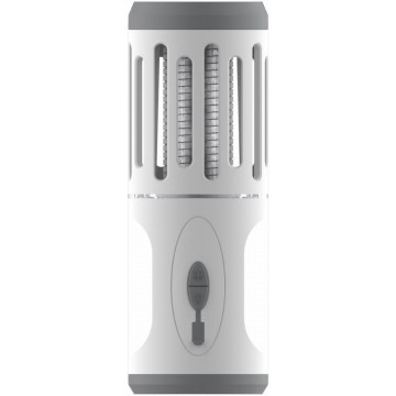 Przenośna ładowalna lampa LED z pułapką na owady LED/6W/1800 mAh IPX4 biały/szary