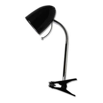 Aigostar -  Lampa stołowa z klipsem 1xE27/11W/230V czarna/chrom