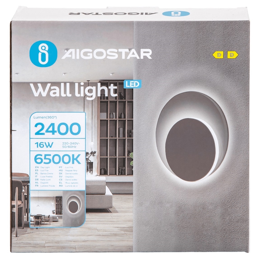 Aigostar - LED Kinkiet LED/16W/230V 6500K biały