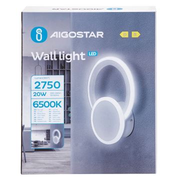 Aigostar - LED Kinkiet LED/20W/230V 6500K biały