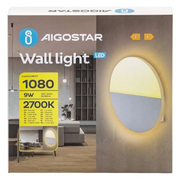 Aigostar - LED Kinkiet LED/9W/230V 2700K biały