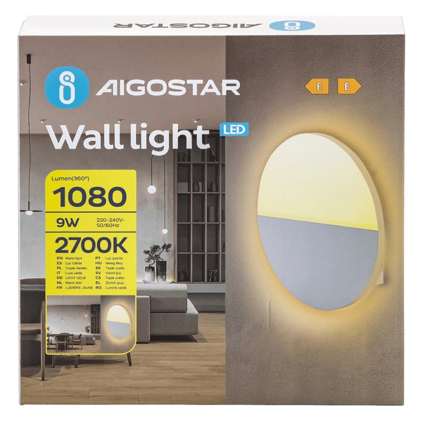 Aigostar - LED Kinkiet LED/9W/230V 2700K biały