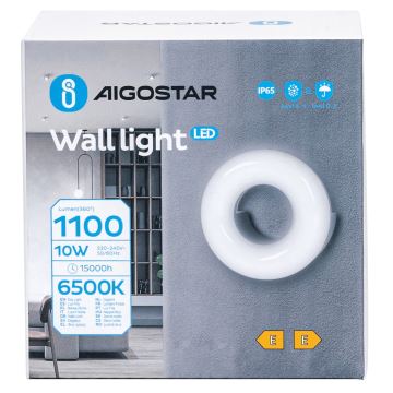 Aigostar - LED Kinkiet zewnętrzny LED/10W/230V 6500K IP65 czarny