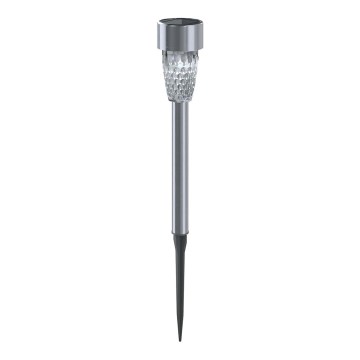 Aigostar - LED Lampa solarna LED/0,006W/1,2V 29,7 cm matowy chrom 6500K IP44