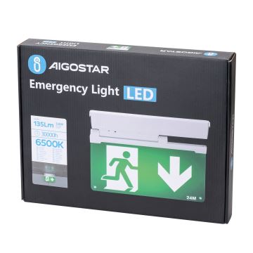 Aigostar - LED Oprawa awaryjna EMERGENCY LED/3,6W/230V 6500K 500 mAh