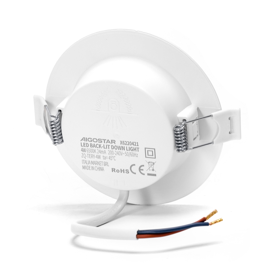 Aigostar - LED Oprawa wpuszczana LED/4W/230V 6500K śr. 9,8 cm biały