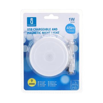 Aigostar - LED Przenośna lampka nocna LED/1W/5V 3000K + USB