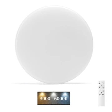 Aigostar - LED Ściemnialny plafon łazienkowy LED/18W/230V 3000-6000K IP54 + zdalne sterowanie