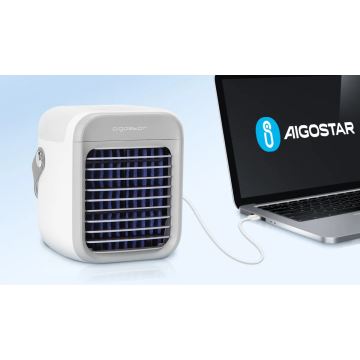 Aigostar - Przenośna chłodnica powietrza8W/5V biała