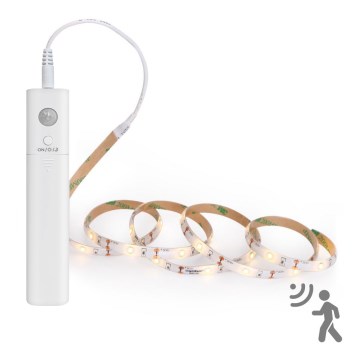 Aigostar - Regulowany pasek LED z czujnikiem 1m LED/2W/4xAAA 3000K IP65