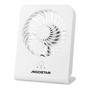 Aigostar - Wentylator stołowy 5W/5V biały