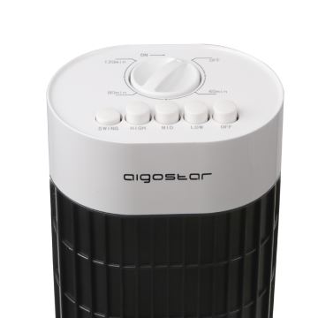 Aigostar - Wentylator wieżowy 45W/230V czarny/biały