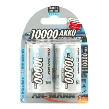 Ansmann 06549 Mono D - 2 sztuki baterie ładowane D NiMH/1,2V/1000mAh