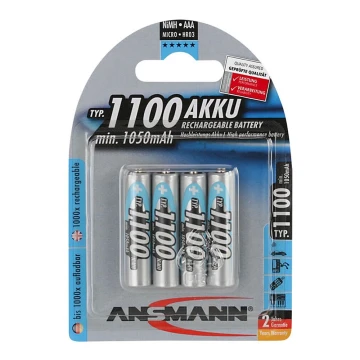Ansmann 07521 Micro AAA - 4 sztuki baterie ładowane AAA NiMH1,2V/1050mAh