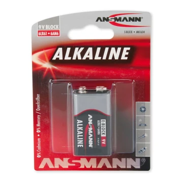 Ansmann 09887 6LR61 9V Block RED - bateria alkaliczna 9V