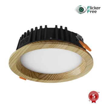 APLED - LED Oprawa wpuszczana RONDO WOODLINE LED/6W/230V 4000K śr. 15 cm sosna solidne drewno