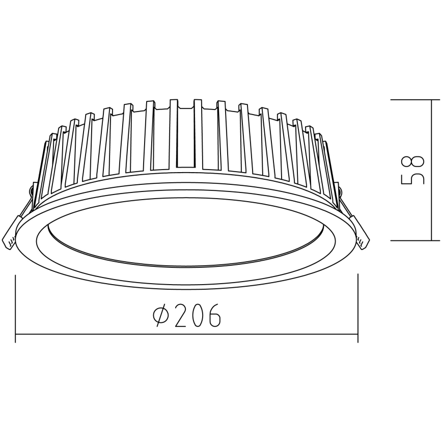 APLED - LED Oprawa wpuszczana RONDO WOODLINE LED/12W/230V 4000K śr. 20 cm dąb solidne drewno