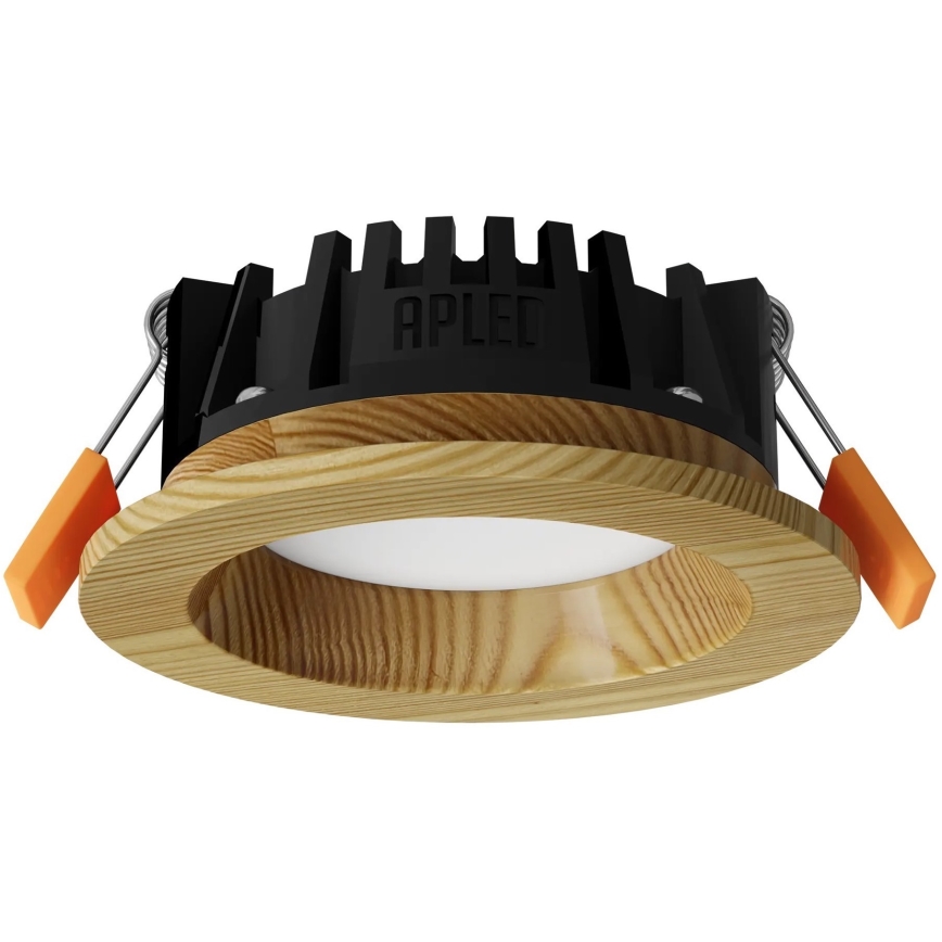 APLED - LED Oprawa wpuszczana RONDO WOODLINE LED/3W/230V 4000K śr. 9 cm sosna solidne drewno