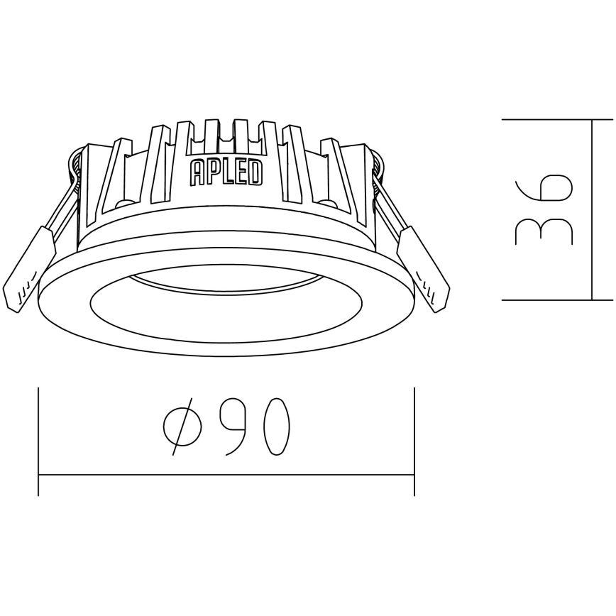 APLED - LED Oprawa wpuszczana RONDO WOODLINE LED/3W/230V 4000K śr. 9 cm sosna solidne drewno