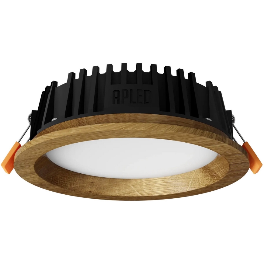 APLED - LED Oprawa wpuszczana RONDO WOODLINE LED/6W/230V 3000K śr. 15 cm dąb solidne drewno