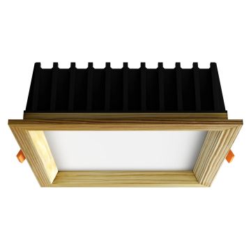 APLED - LED Oprawa wpuszczana SQUARE WOODLINE LED/12W/230V 4000K 17x17 cm sosna solidne drewno