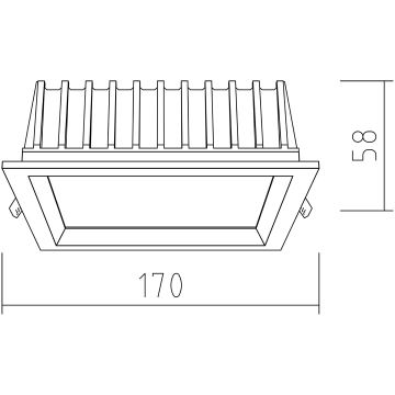 APLED - LED Oprawa wpuszczana SQUARE WOODLINE LED/12W/230V 4000K 17x17 cm sosna solidne drewno