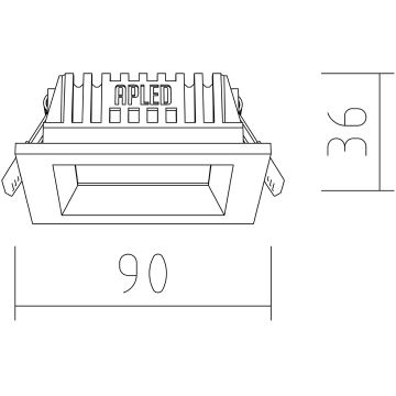 APLED - LED Oprawa wpuszczana SQUARE WOODLINE LED/3W/230V 3000K 9x9 cm popiół solidne drewno