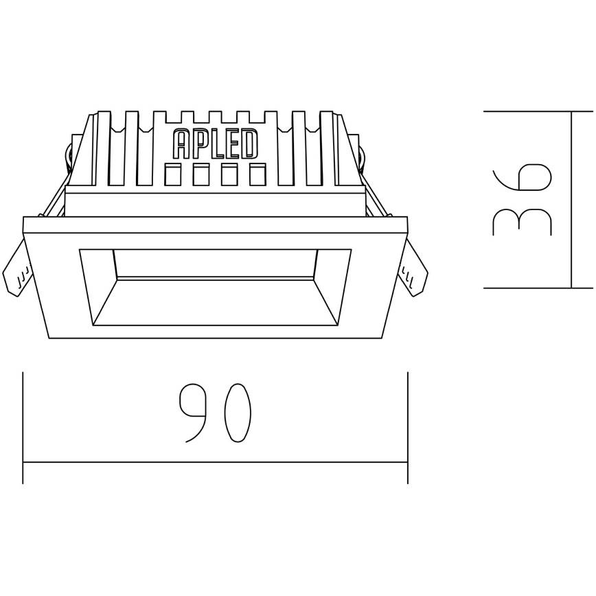 APLED - LED Oprawa wpuszczana SQUARE WOODLINE LED/3W/230V 3000K 9x9 cm popiół solidne drewno