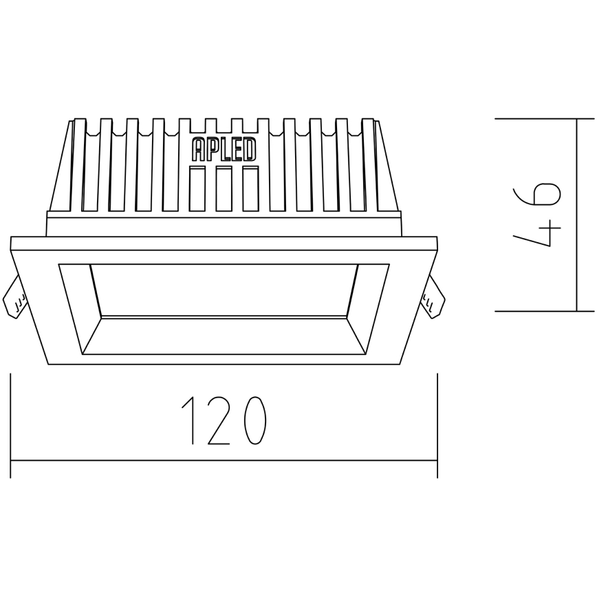 APLED - LED Oprawa wpuszczana SQUARE WOODLINE LED/6W/230V 4000K 12x12 cm dąb solidne drewno