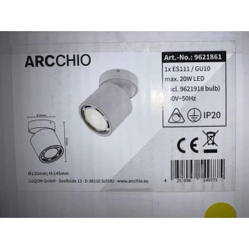 Arcchio - LED Oświetlenie punktowe AVANTIKA 1xGU10/ES111/11,5W/230V