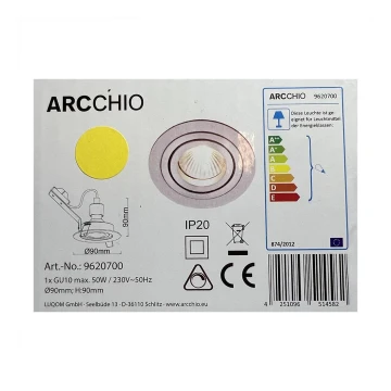 Arcchio - Oprawa wpuszczana SOPHIA 1xGU10/50W/230V