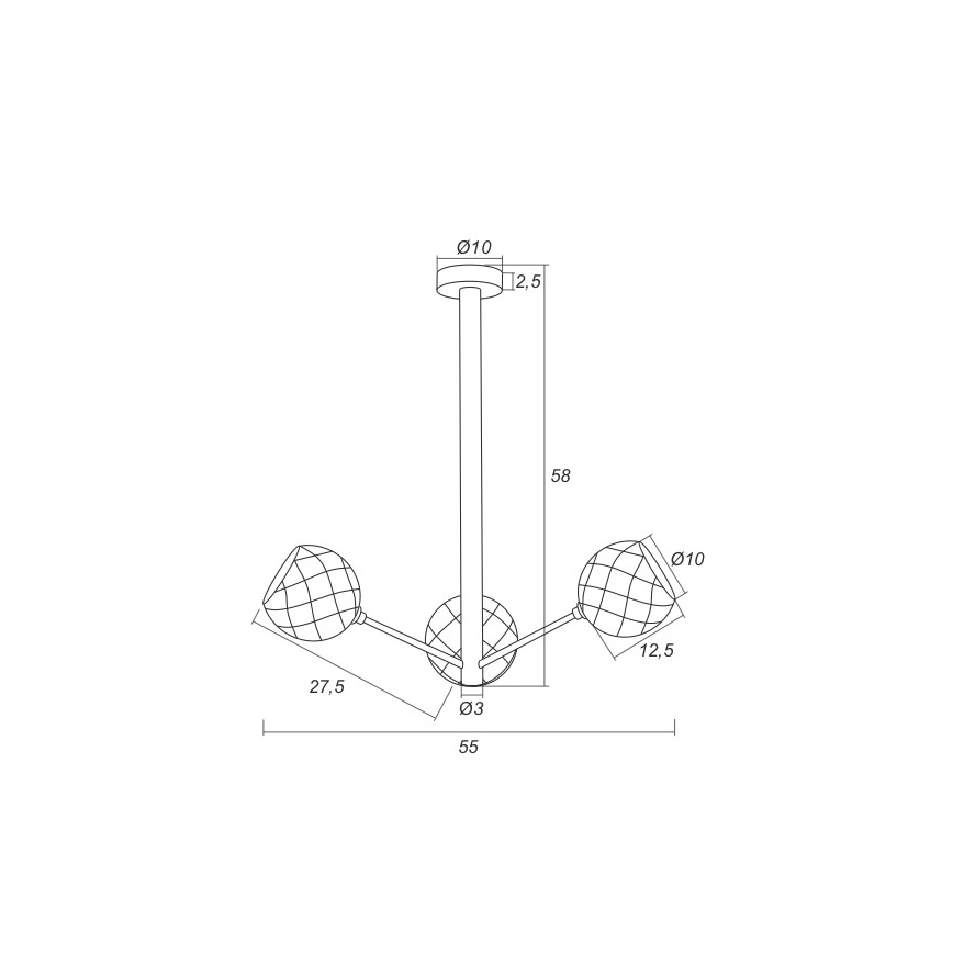 Argon 1358 - LED Żyrandol BELLUNO 3xLED/5W/230V