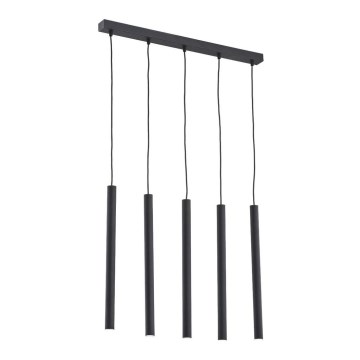 Argon 2137 - Lampa wisząca na linkach ETNA 5xG9/6W/230V czarna