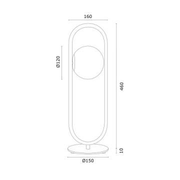 Argon 4992 - Lampa stołowa ROVETTO 1xG9/6W/230V czarny/złoty