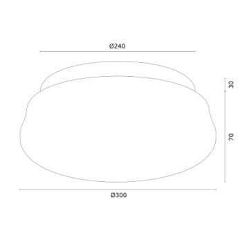 Argon 6142 - Plafon OMBRA 3xE27/15W/230V złoty/biały