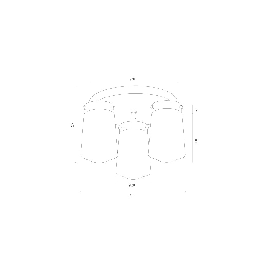 Argon 6165 - Surface-mounted żyrandol PASADENA 3xE27/15W/230V złoty/biały