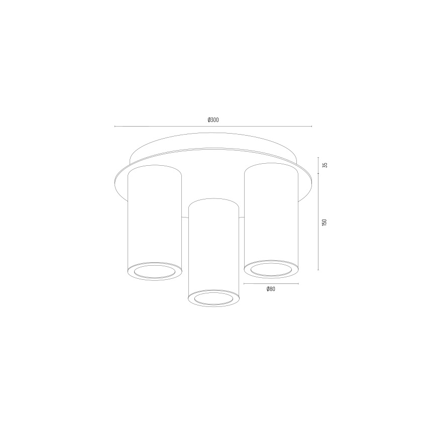 Argon 6304 - Lampa sufitowa HAMPTON 3xE14/7W/230V złota