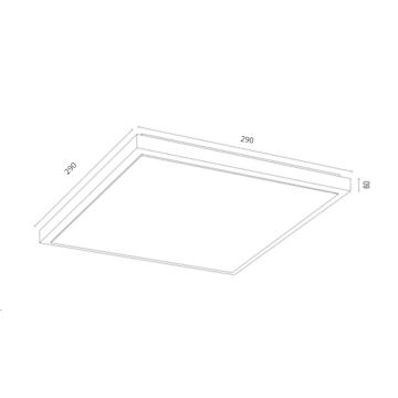 Argon 7180 - Lampa sufitowa CARLSON 2xE27/15W/230V 29x29 cm czarne