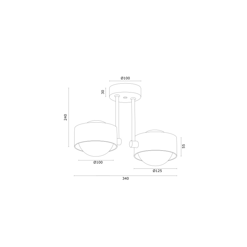 Argon 7215 - Żyrandol łazienkowy MASSIMO PLUS 2xG9/6W/230V IP44 złoty