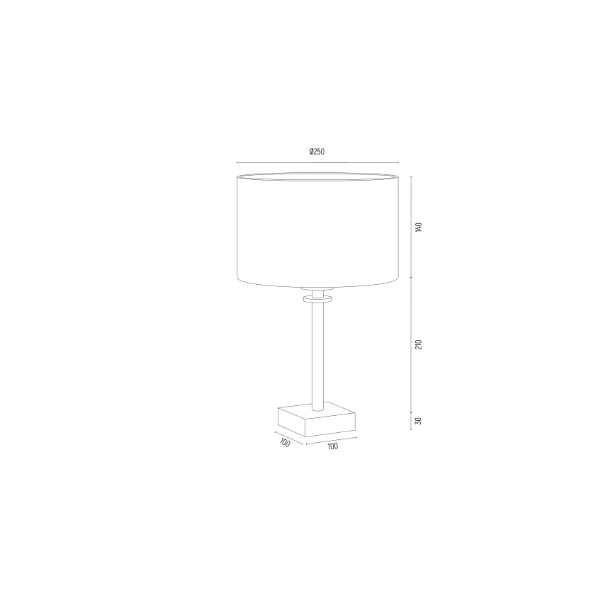 Argon 8047 - Lampa stołowa ABBANO 1xE27/15W/230V mosiądz/biały