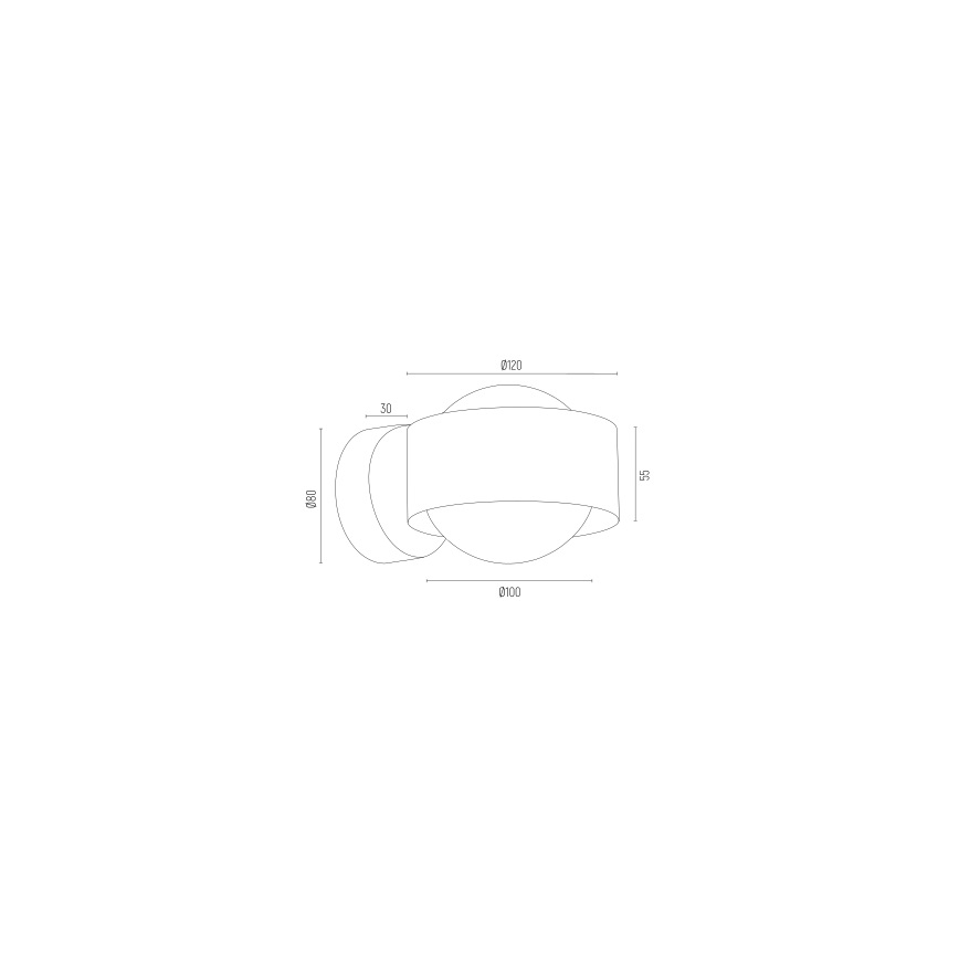 Argon 8059 - Kinkiet MASSIMO PLUS 1xG9/6W/230V czarny