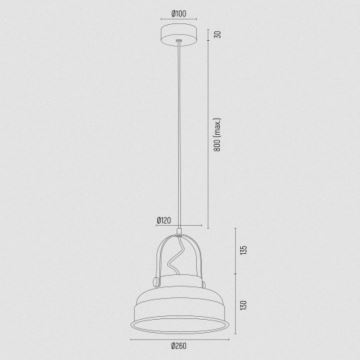 Argon 8284 - Żyrandol na lince DAKOTA 1xE27/15W/230V białe