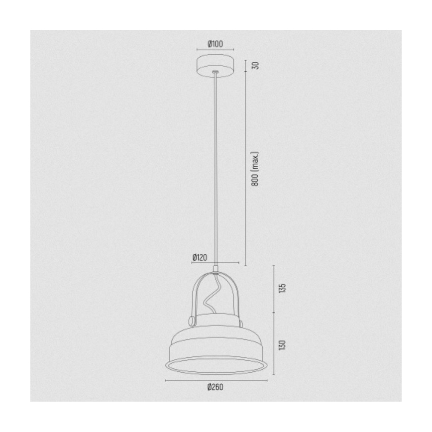 Argon 8285 - Żyrandol na lince DAKOTA 1xE27/15W/230V czarne