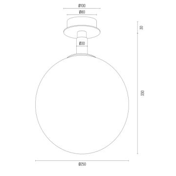 Argon 8511 - Lampa sufitowa PALOMA 1xE27/15W/230V złoty/czarne