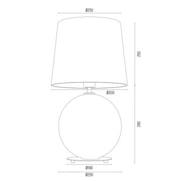 Argon 8530 - Lampa stołowa HAMILTON 1xE27/15W/230V kremowa/szara