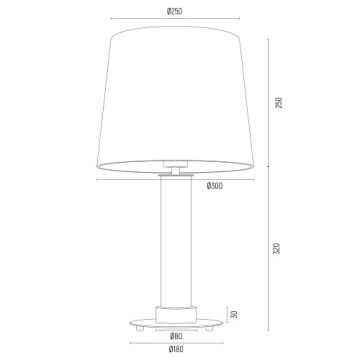 Argon 8540 - Lampa stołowa HAMPTON 1xE27/15W/230V biała