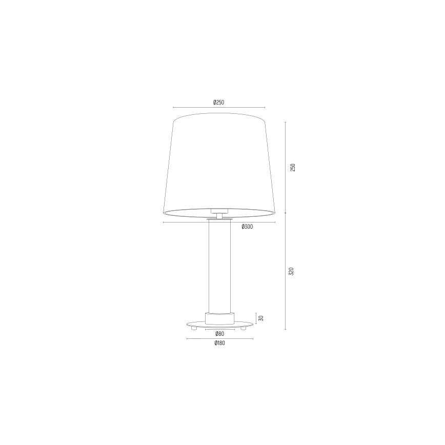 Argon 8540 - Lampa stołowa HAMPTON 1xE27/15W/230V biała
