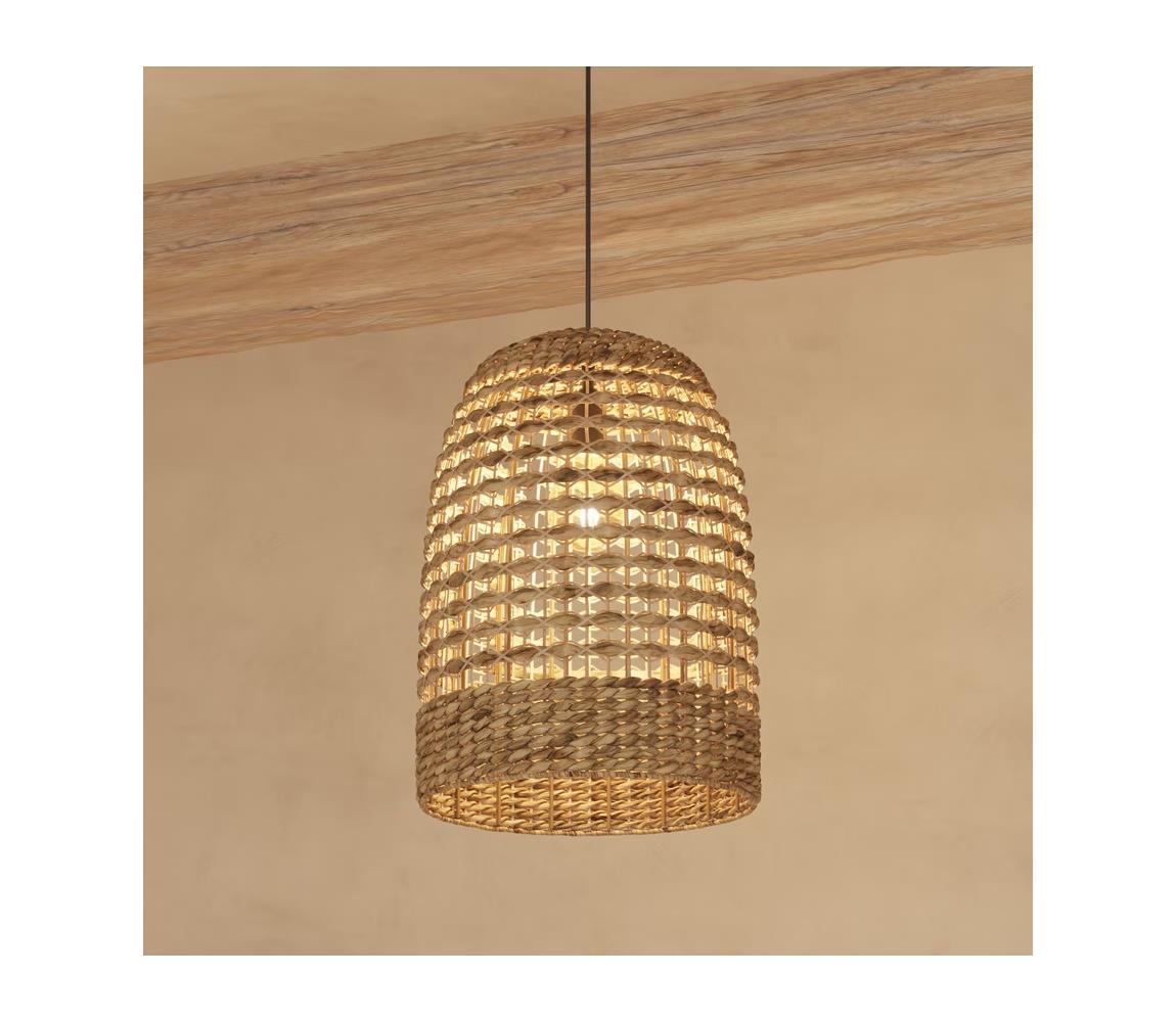 Atmosphera - Żyrandol na lince SAND 1xE27/40W/230V rattan/hiacynt wodny
